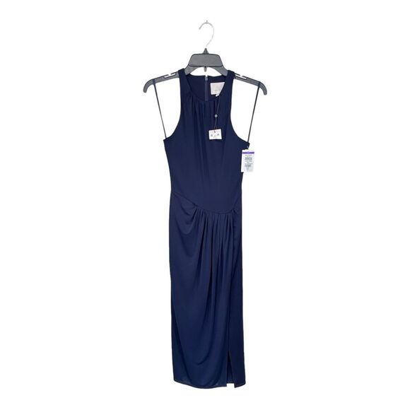NWT Cinq A Sept | Lezlie Stretch Jersey Sleeveless Midnight Blue Midi Dress 2 - Picture 4 of 13